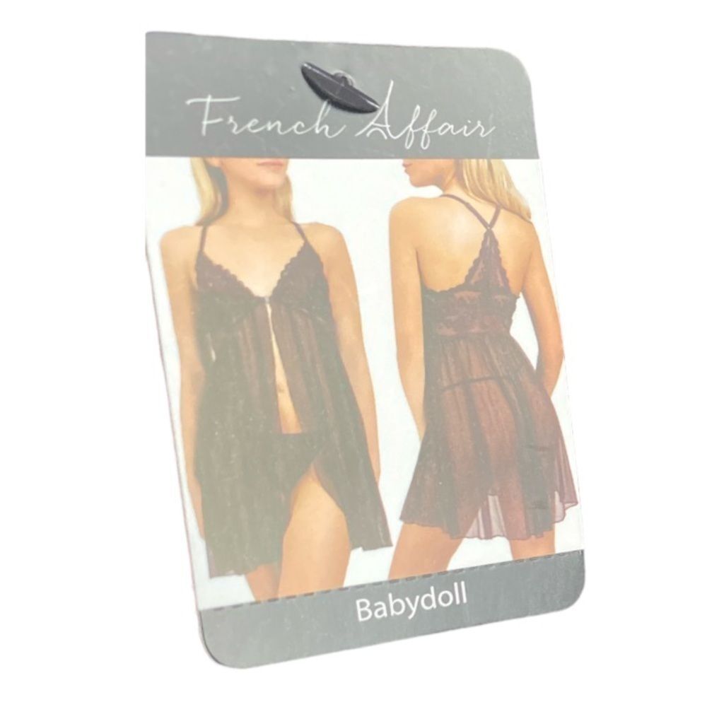 FRENCH AFFAIR burgundy baby doll potent purple// Wms XL